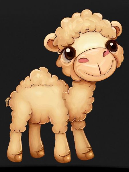 Fluffy cute dromedary