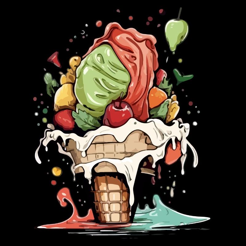Fruchteiswaffel