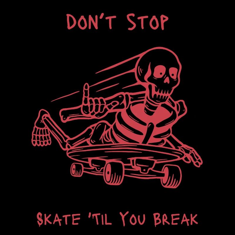 Skull Skeleton Skateboard Design