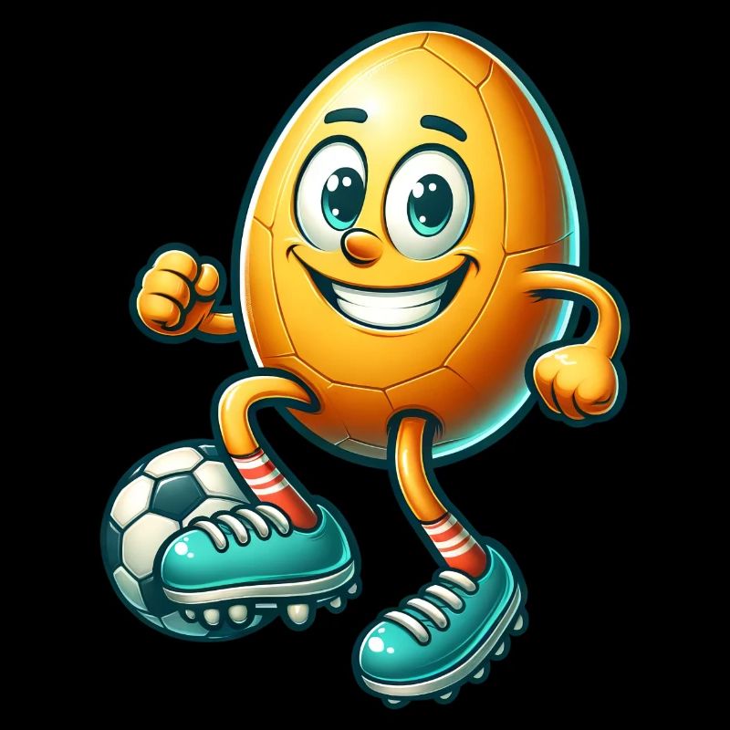 Easter Egg Soccer Design, Soccer Player Easter