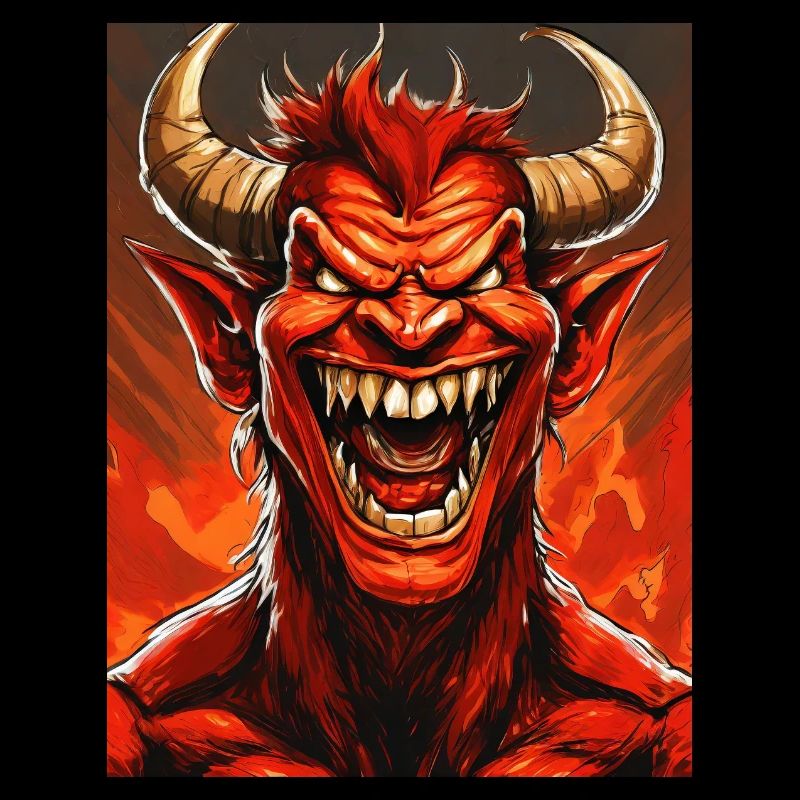 devil evil laugh smile monster dark horror scary