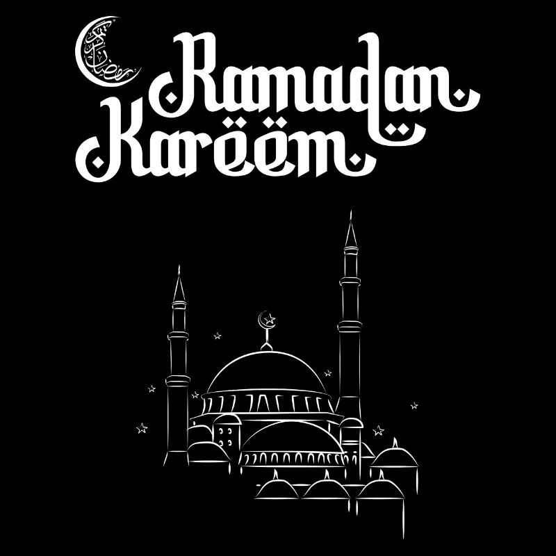 Ramadan Mubarak White Mosque