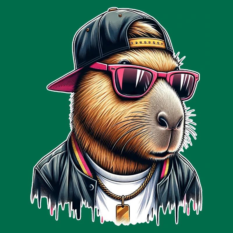 Capybara Cap Sonnebrille Cool
