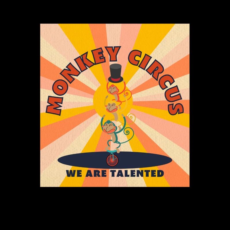 Monkey Circus - orange yellow