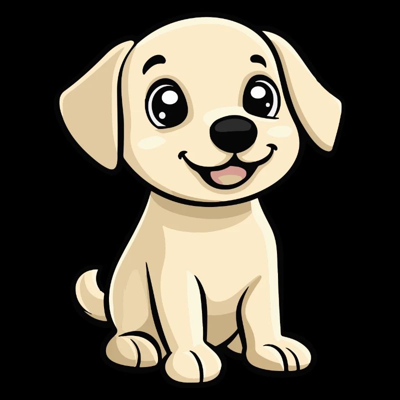 Labrador Dog Comic Cute