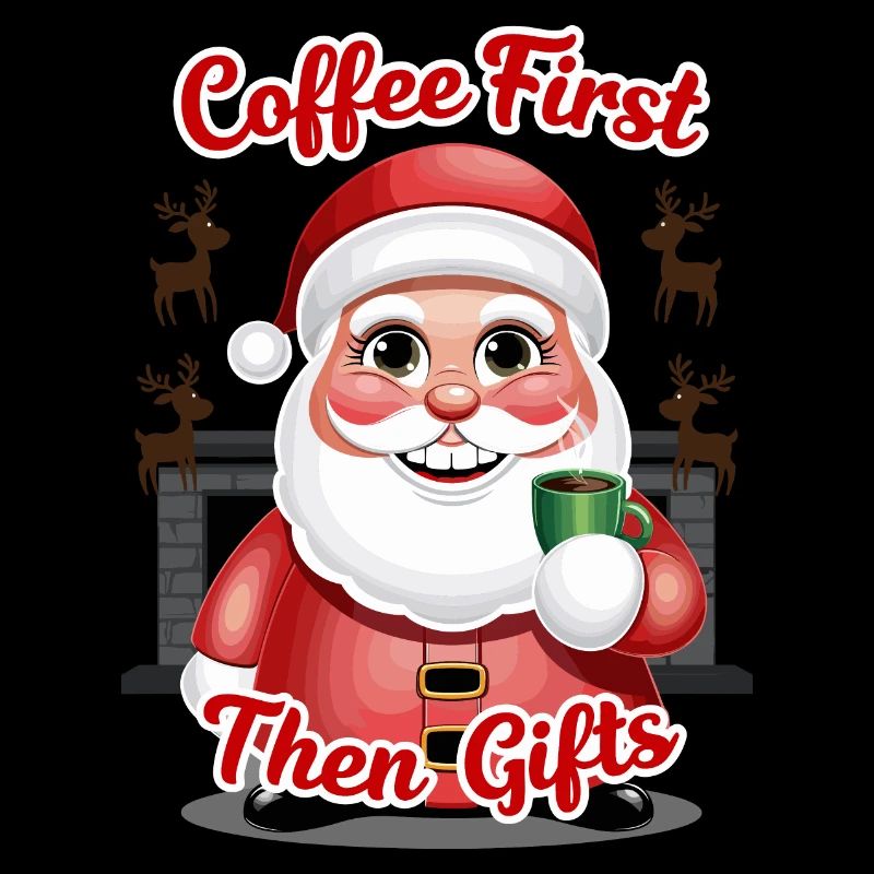 Santa Claus with coffee