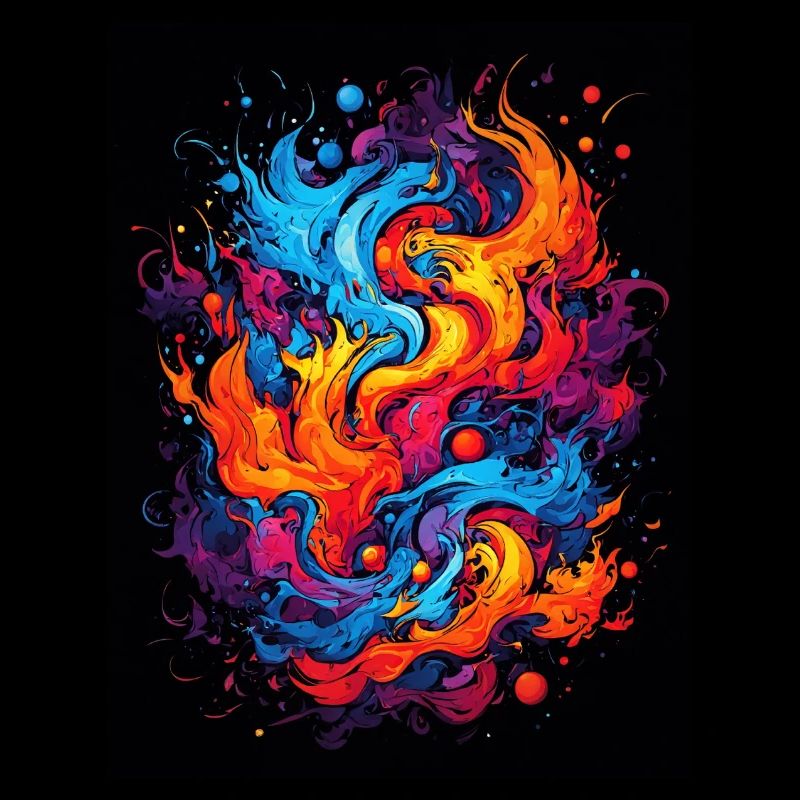 Tourbillon abstrait de couleurs