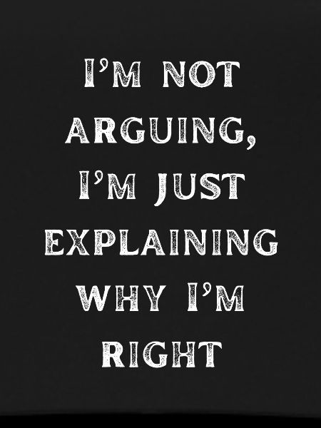 Not Arguing