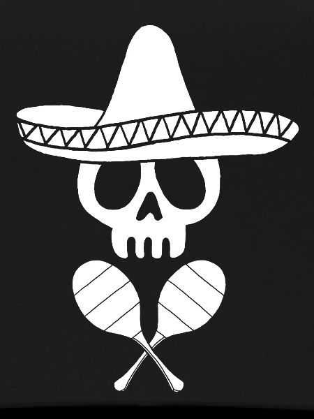 White Mexican skull