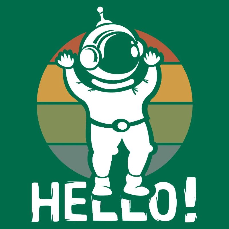 Dessin animé Hello Astronaut - Bande dessinée rétro de l’espace