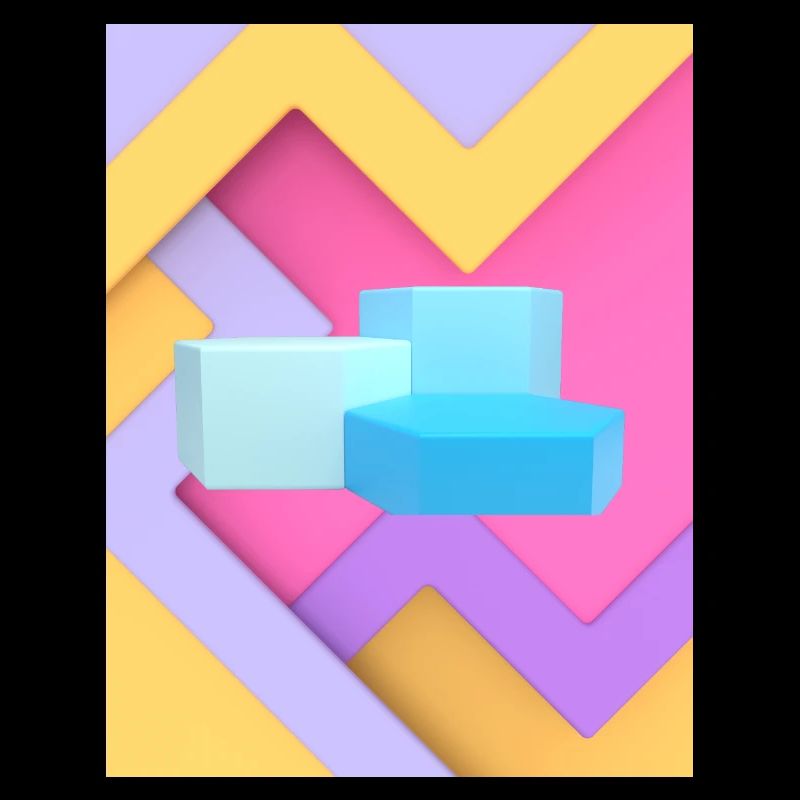 Conception de pod géométrique pastel