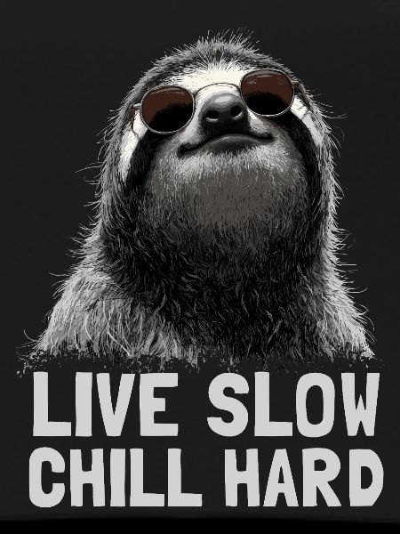 Chilled sloth with sunglasses