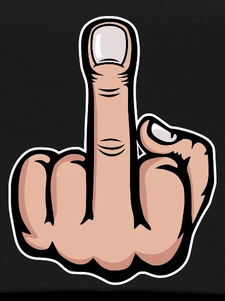 Middle Finger Stinky Finger Design