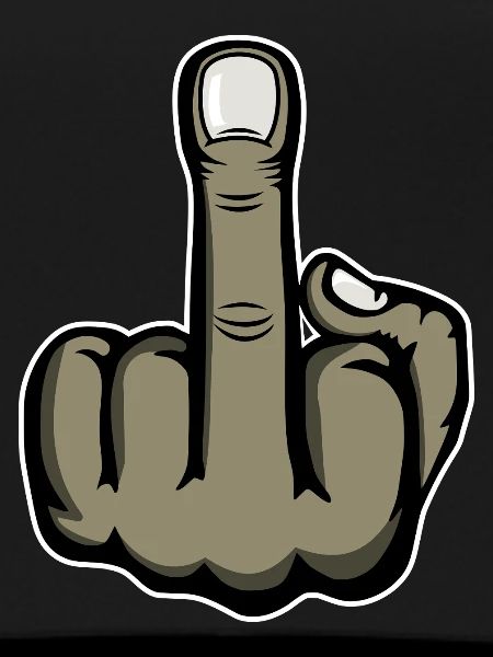 Middle Finger Graphic Sticker