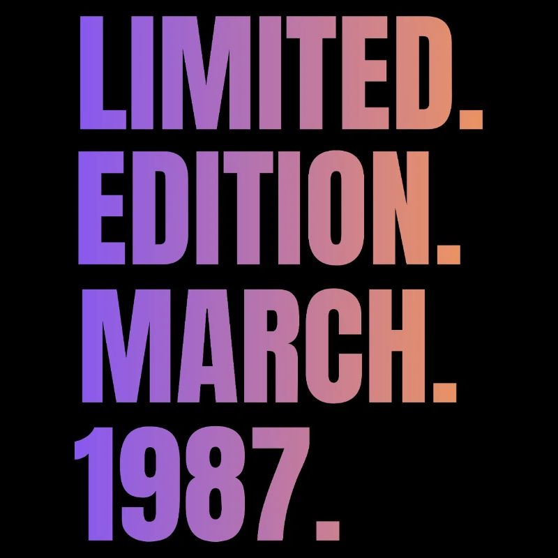Mars 1987 Année 1987 Retro 1987 Édition limitée