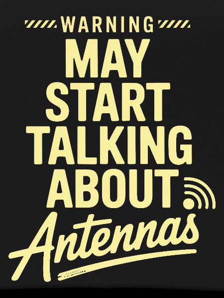 Retro Tech Satire Antenne Gesprächsplakat