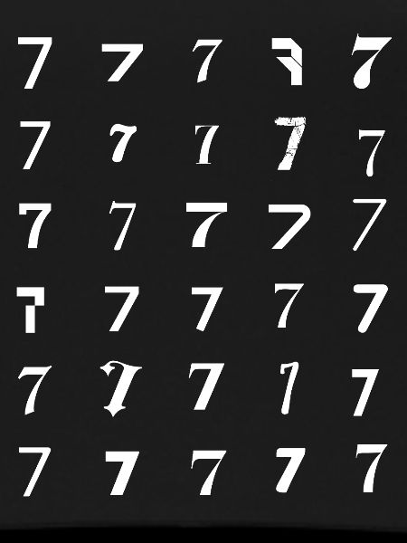 Sevenfold Glyph Grid numerology