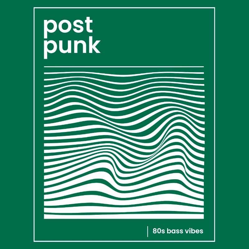 Post Punk Wave Pattern Poster