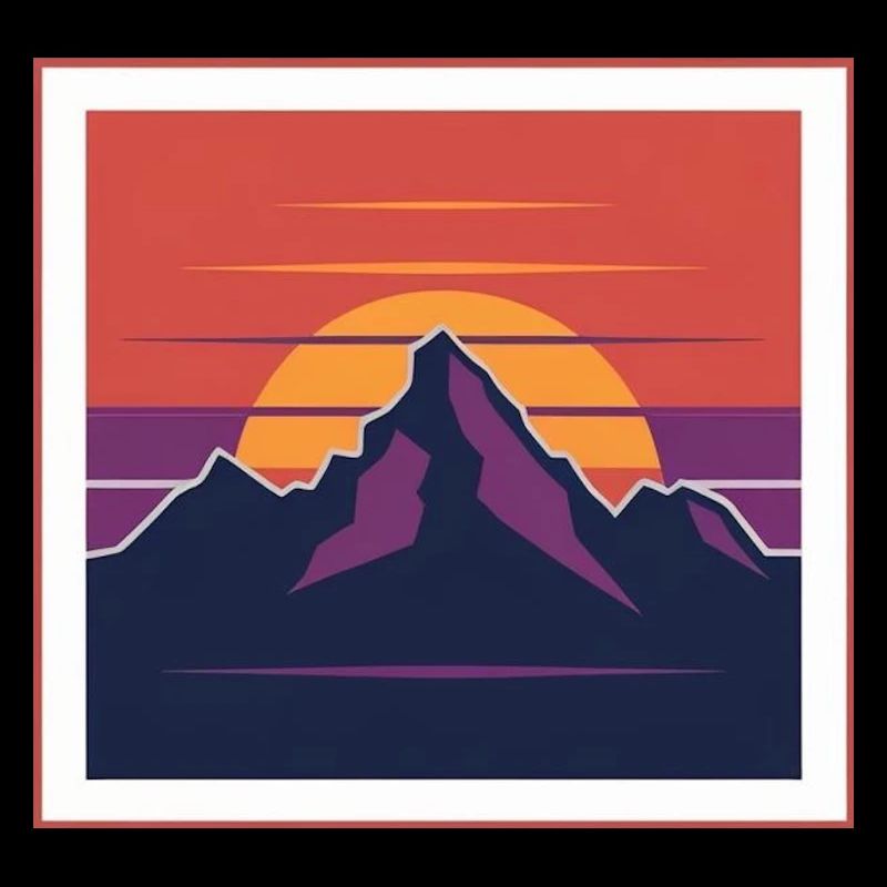 Sunset Peaks between the Mountains