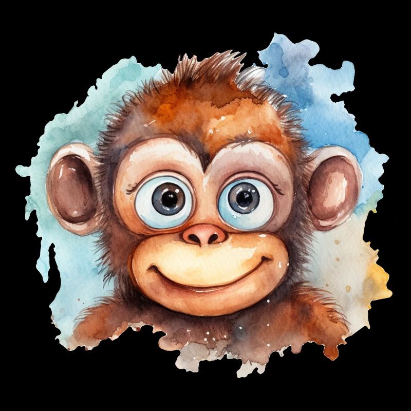 Singe Dessin Aquarelles