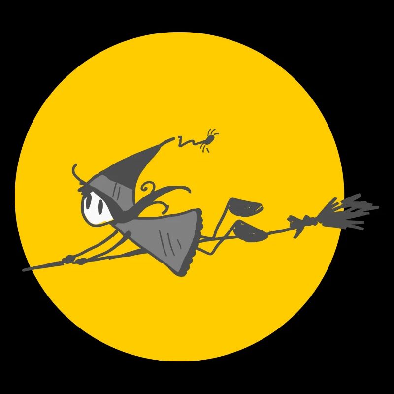 Kleine fliegende Hexe