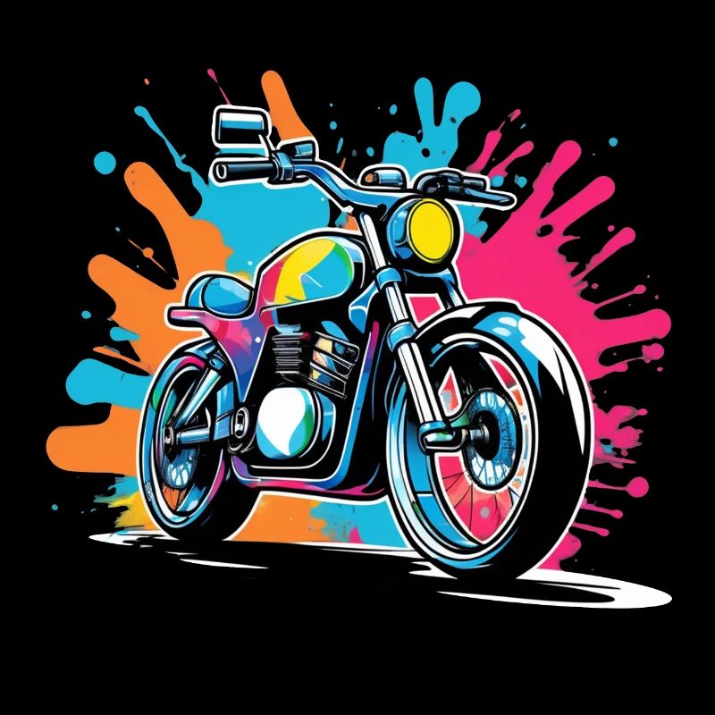 Vintage Motorcycle Retro Style - Graffiti