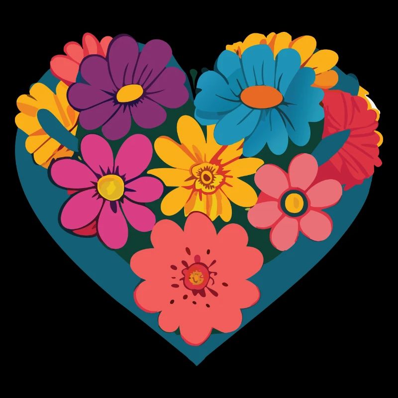Amour - Fleurs - Cœur