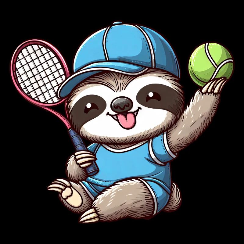 Cute Sloth as a Tennis Player - Funnier