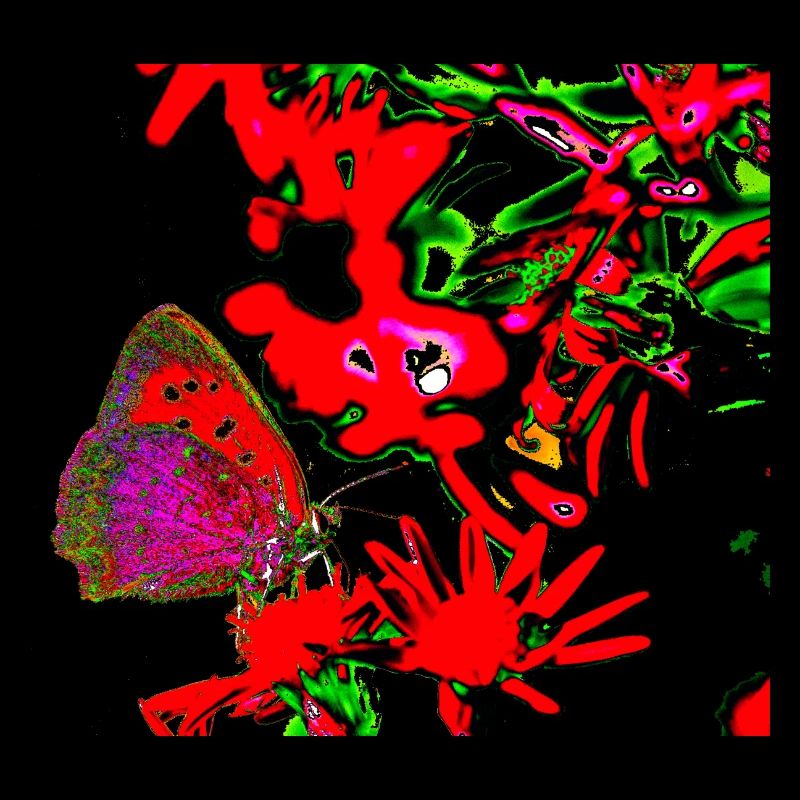 Ein Schmetterling in Rot, Blume A732291