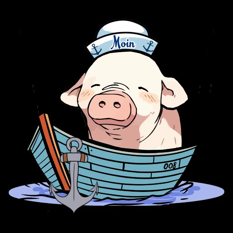 Sailor, Boat, Captain, Sailor, Piggy, Piglet