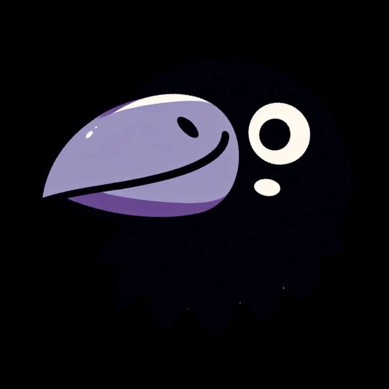 Simple Cartoon Raven
