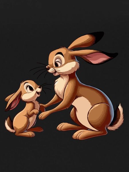 Hare with young brown