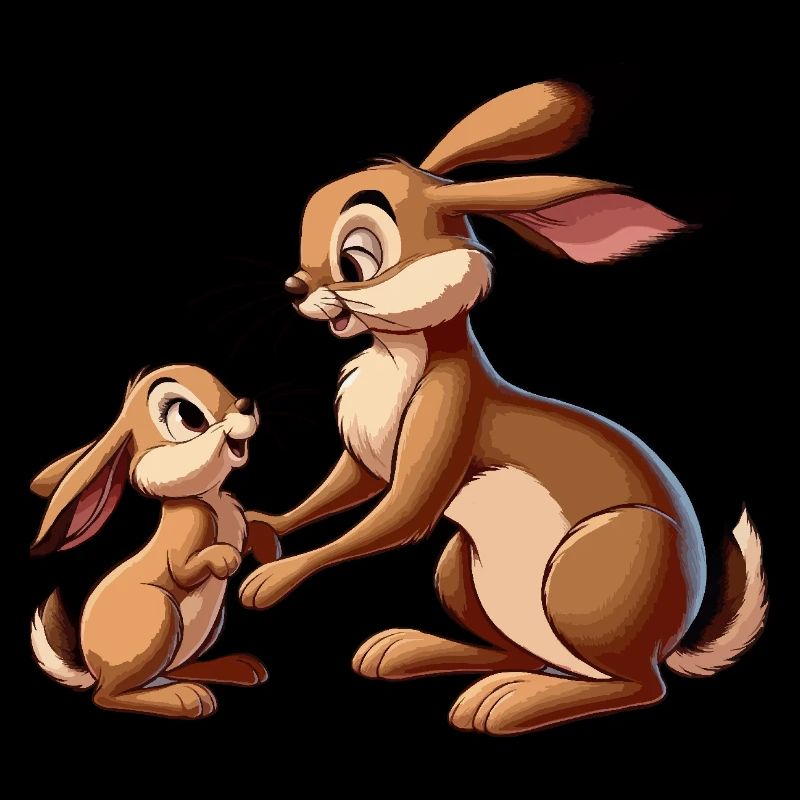 Hare with young brown