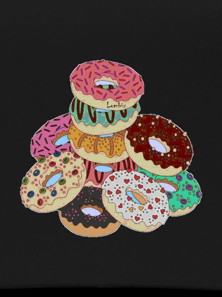 Pyramid of Rainbow Donuts
