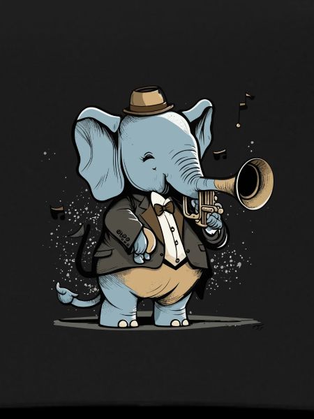 Éléphant jazzy