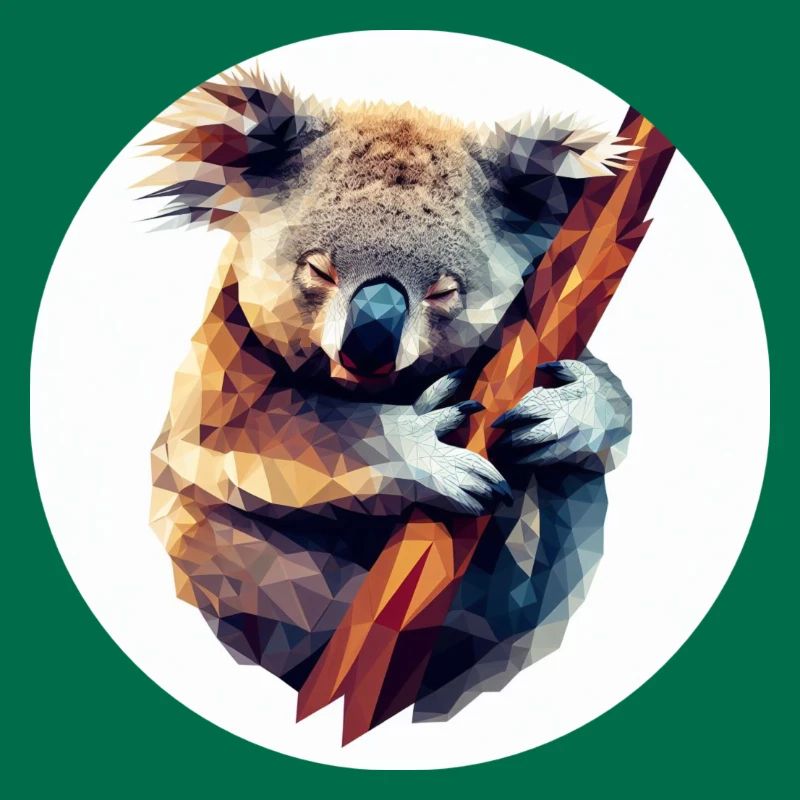 Koala dans l’Art polygonal sur la branche