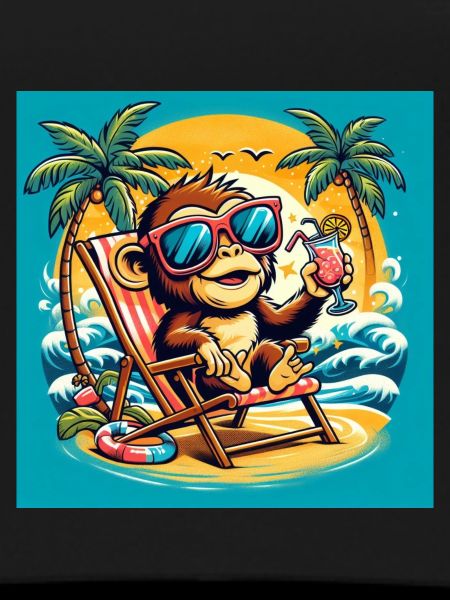 Monkey on the beach