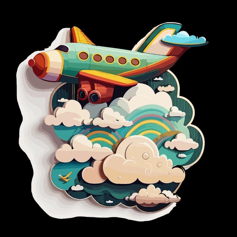 Boundless Horizons: Eine Luftaufnahme eines Flugzeugs