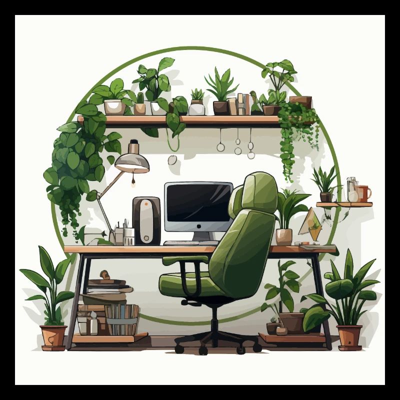 Grünes Büro