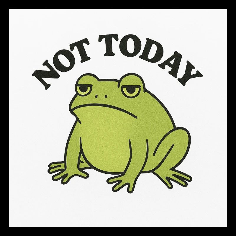 Lustiger Frosch mit Statement Text