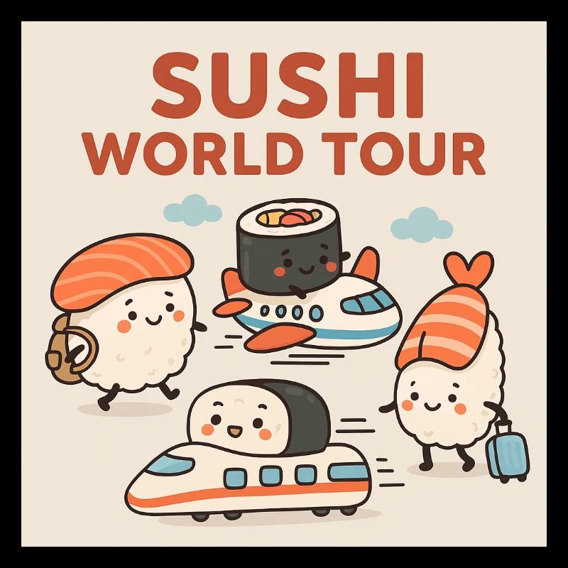 Sushi Reise Illustration