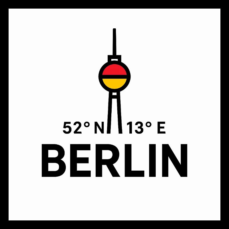 Illustration des coordonnées de la tour de télévision de Berlin