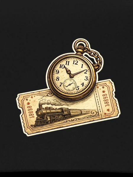 Historical Clock Locomotive