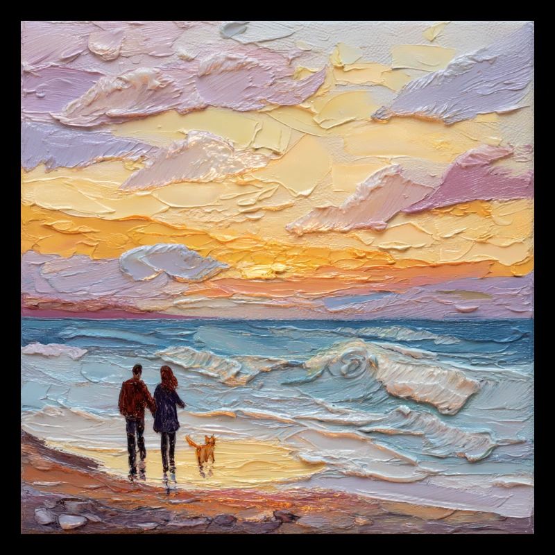 Sunset over the sea