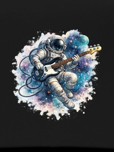 Astronaute spatial avec basse