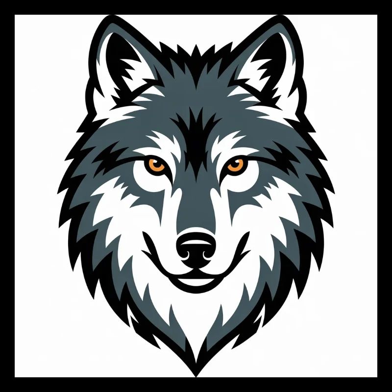 Emblème graphique du loup