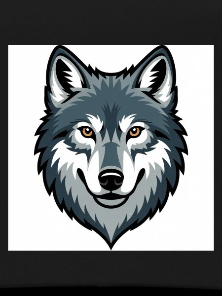 Wolf Head – stylized illustration