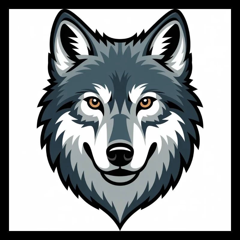 Wolf Head – stylized illustration
