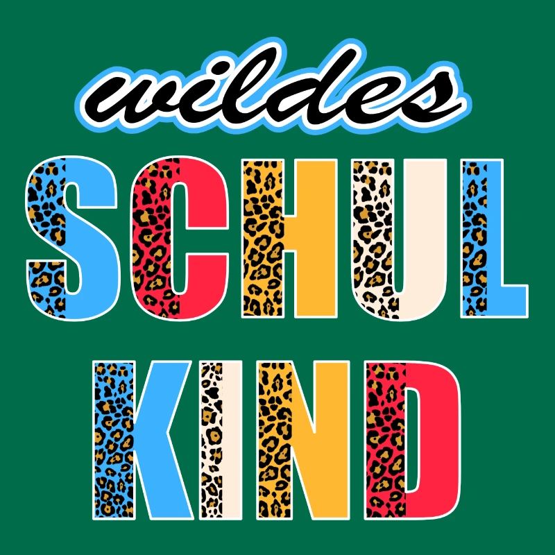 Wildes Schulkind Einschulung Leopard