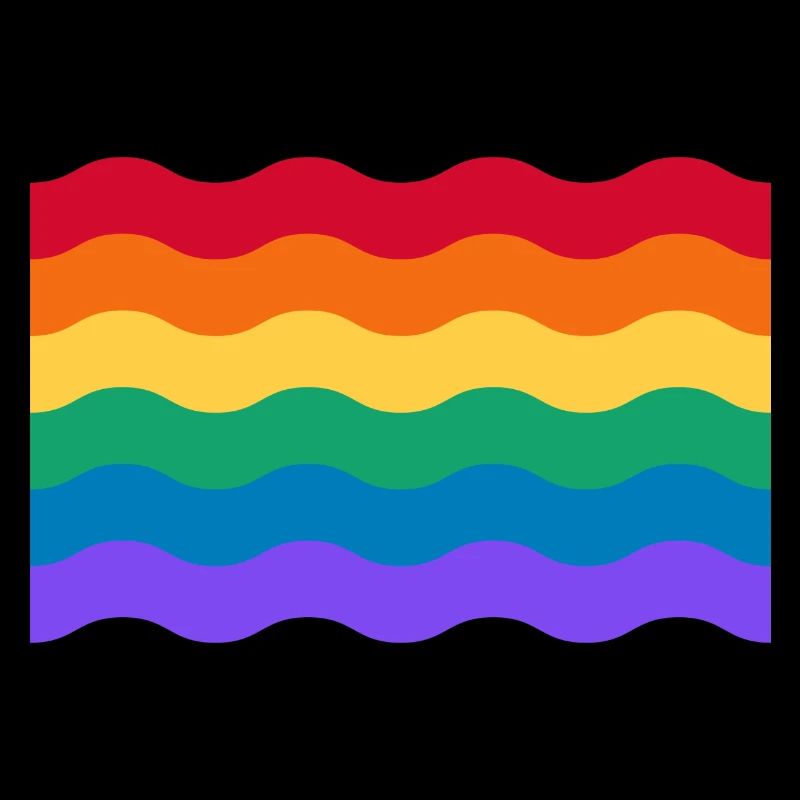 Drapeau ondulé de la fierté gaie arc-en-ciel